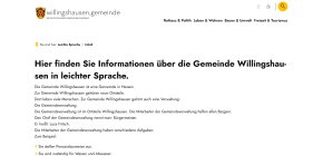 Screenshot der Seite "Leichte Sprache - Inhalt"