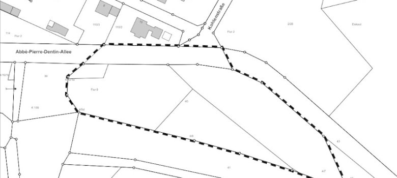 Nicht maßstäblicher Lageplan mit Darstellung des Geltungsbereichs des Bebauungsplans Nr. 39 „Feuerwehr und Nahwärme Trutzhain“ und der Flächennutzungsplanänderung Nr. 30