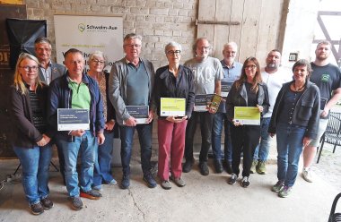 Projektträger der Gemeinde Willingshausen in einem Scheunenbereich